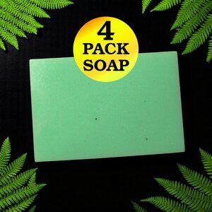 NEW Men's Fern Forest Scented Handmade Soap. Set of 4 Bars.